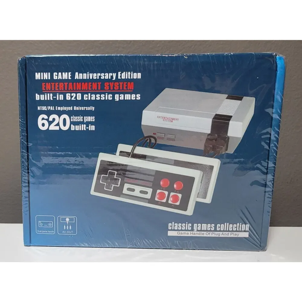 Mini Plug And Play Game Counsil & 2 Remotes With 620 Built -In Games Classic